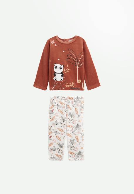 Pyjama enfant 2 pièces en velours maloueg Marron 1 - vertbaudet enfant 