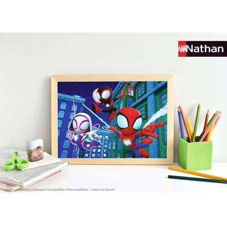 Puzzle l'équipe de spidey 30 pcs Bleu 4 - vertbaudet enfant 