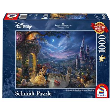 Puzzle la belle et la bête au clair de lune 1000 pcs Bleu 1 - vertbaudet enfant 