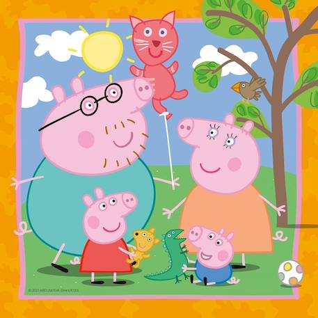 Puzzle peppa pig 3x49 pcs Bleu 3 - vertbaudet enfant 