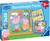 Puzzle peppa pig 3x49 pcs Bleu 2 - vertbaudet enfant 