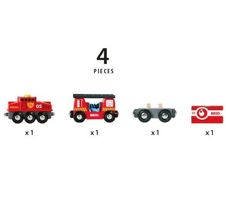 Train des pompiers Rouge 4 - vertbaudet enfant 