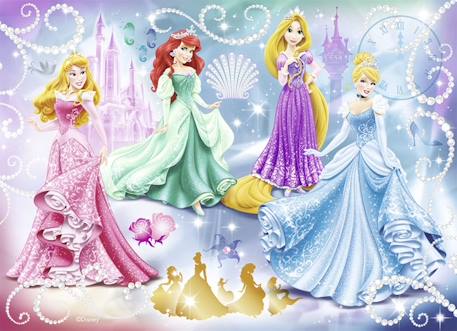 Puzzle princesses étincelantes disney 100 pcs Blanc 4 - vertbaudet enfant 