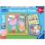 Puzzle peppa pig 3x49 pcs Bleu 1 - vertbaudet enfant 