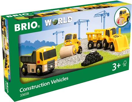 Coffret 3 engins de chantier Jaune 3 - vertbaudet enfant 