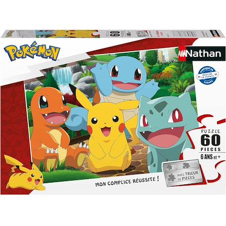 Puzzle les pokémon au parc 60 pcs Blanc 1 - vertbaudet enfant 