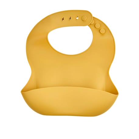 Bavoir silicone avec récupérateur Gris charme+Jaune miel+Pêche+Vert cactus 5 - vertbaudet enfant 