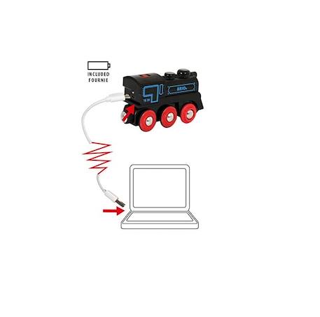 Locomotive rechargeable avec mini câble Noir 3 - vertbaudet enfant 