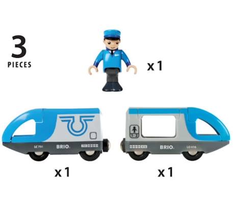 Train de voyageurs à pile Bleu 2 - vertbaudet enfant 