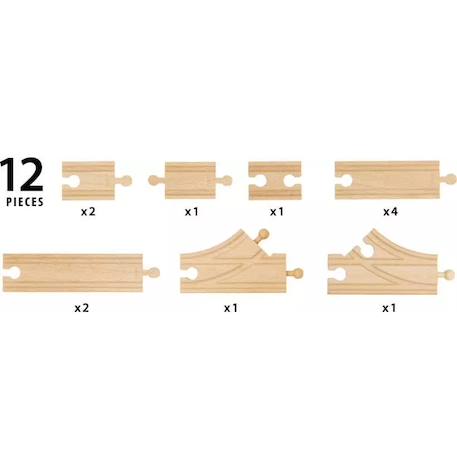 Coffret de démarrage - 12 rails - pack b Beige 4 - vertbaudet enfant 