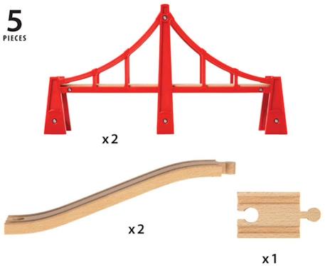 Double pont suspendu Rouge 4 - vertbaudet enfant 