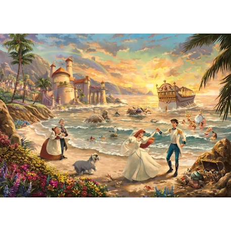 Puzzle mariage de la petite sirène 1000 pcs Bleu 2 - vertbaudet enfant 