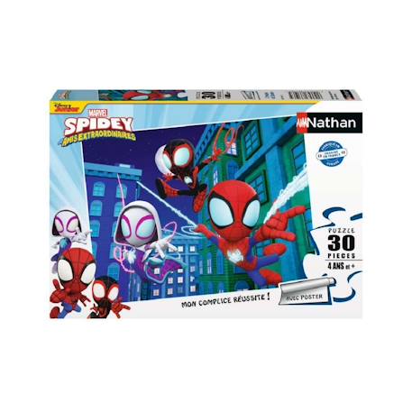 Puzzle l'équipe de spidey 30 pcs Bleu 1 - vertbaudet enfant 
