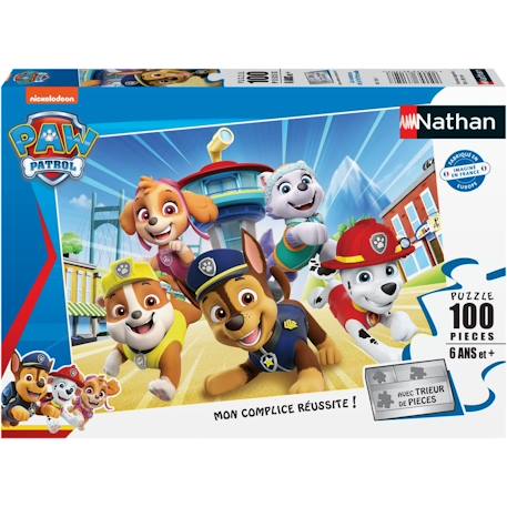 Puzzle les aventures pat'patrouille 100 pcs Bleu 1 - vertbaudet enfant 