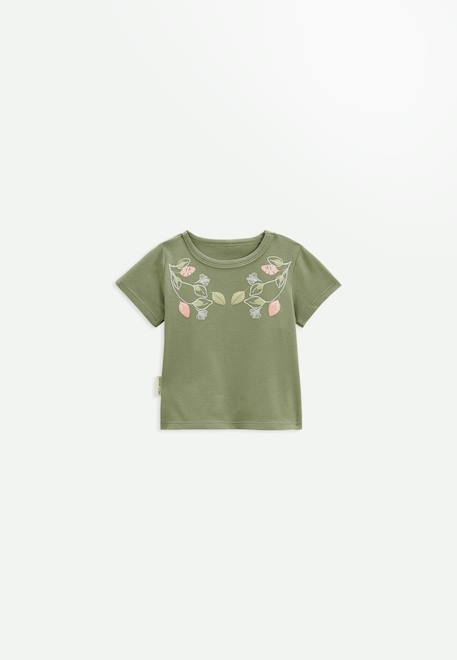 T-shirt enfant pivoina Kaki 1 - vertbaudet enfant 