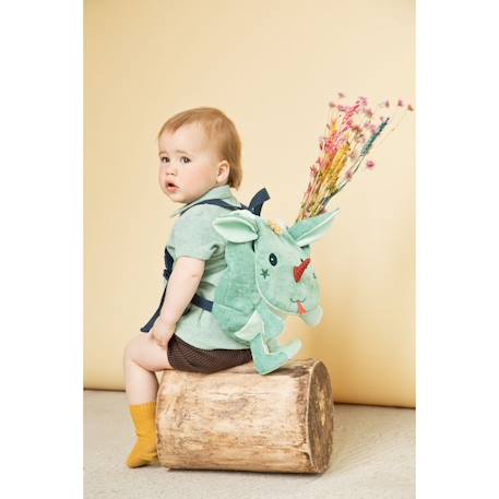 Sac à dos tout doux joe Vert 2 - vertbaudet enfant 