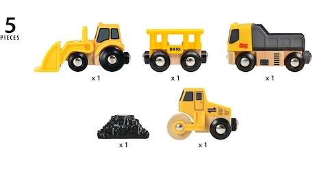 Coffret 3 engins de chantier Jaune 2 - vertbaudet enfant 