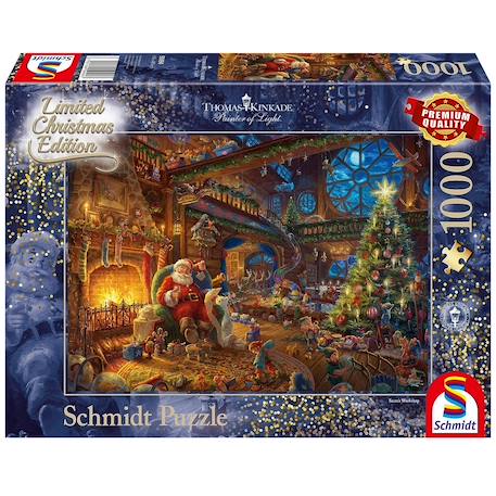 Puzzle le père noël et ses lutins 1000 pcs Bleu 1 - vertbaudet enfant 