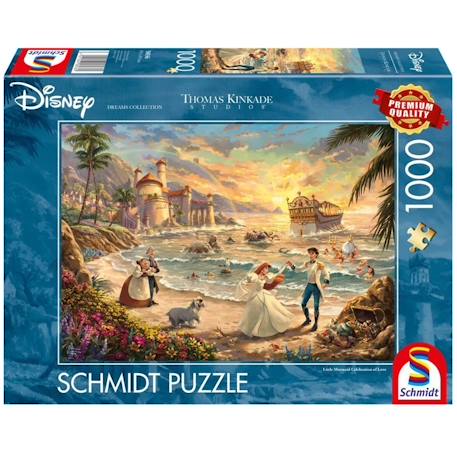 Puzzle mariage de la petite sirène 1000 pcs Bleu 1 - vertbaudet enfant 