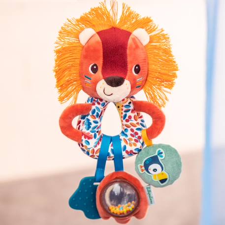 Hochet multi-activités jack le lion Orange 3 - vertbaudet enfant 