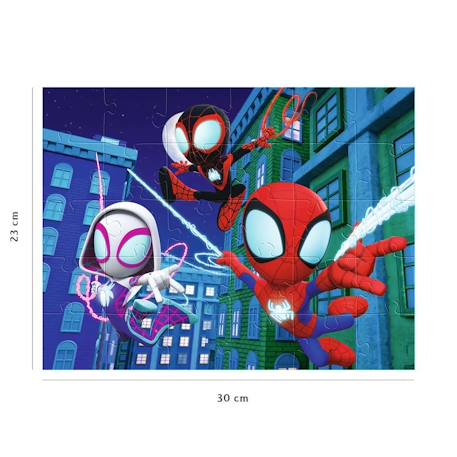 Puzzle l'équipe de spidey 30 pcs Bleu 3 - vertbaudet enfant 