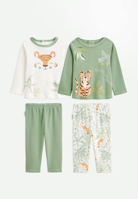 Lot de 2 pyjamas enfant kanha Vert 1 - vertbaudet enfant 