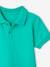 Polo garçon manches courtes broderie poitrine blanc+bleu+jaune pâle+kaki clair+MARINE+terracotta+vert émeraude 27 - vertbaudet enfant 