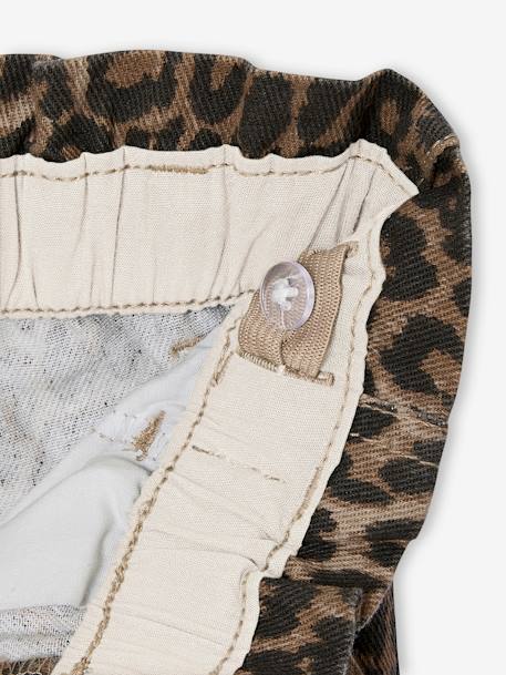 Pantalon fille large imprimé Fleurs multicolore+Léopard beige+vanille+Zébré chocolat 9 - vertbaudet enfant 
