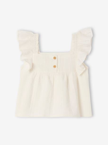 Blouse épaules volantées bébé écru 1 - vertbaudet enfant 