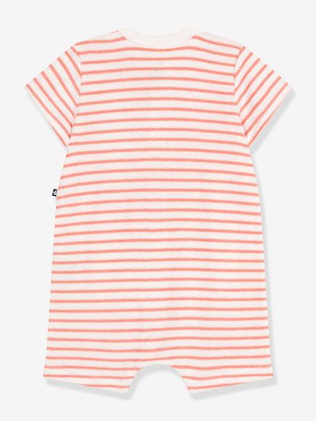 Combicourte bébé en coton éponge rayée abricot 2 - vertbaudet enfant 