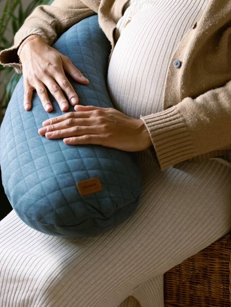Coussin de maternité et d'allaitement Big Flopsy Brique+cacao+Gris chiné+gris imprimé+Lin+marron imprimé+vert 13 - vertbaudet enfant 