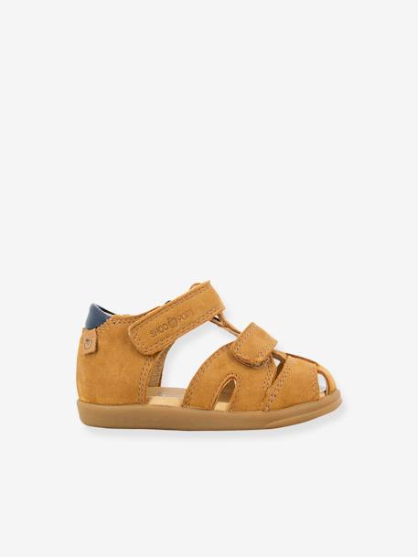 Sandales bébé Pika Scratch camel+vert d'eau 2 - vertbaudet enfant 