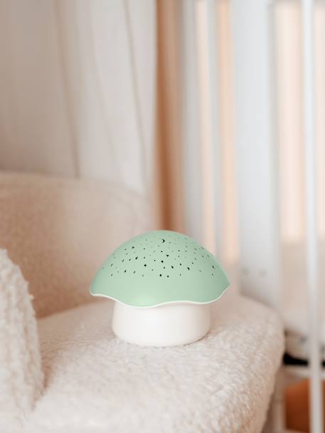 Veilleuse musicale et projecteur d'étoiles Champignon vert sauge 1 - vertbaudet enfant 
