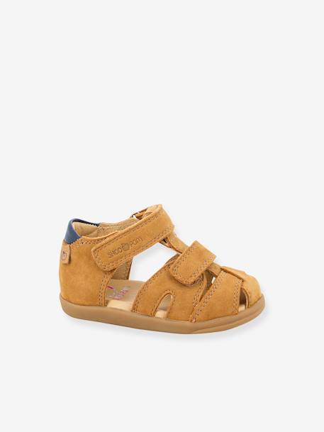 Sandales bébé Pika Scratch camel+vert d'eau 1 - vertbaudet enfant 