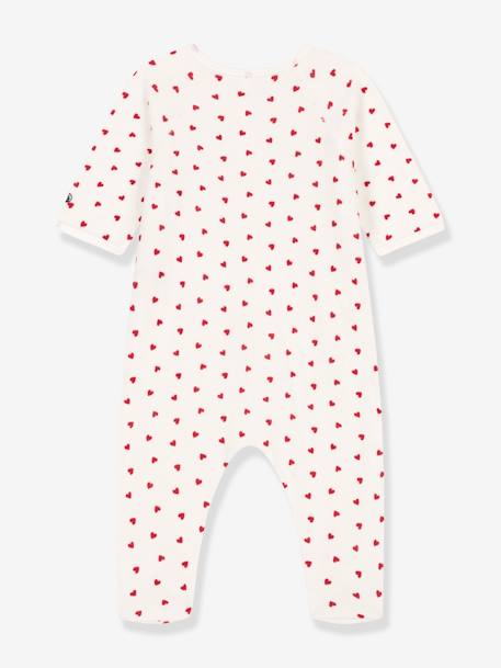 Pyjama bébé en velours coeurs blanc 2 - vertbaudet enfant 