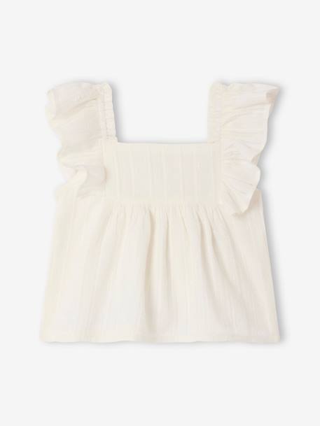 Blouse épaules volantées bébé écru 2 - vertbaudet enfant 