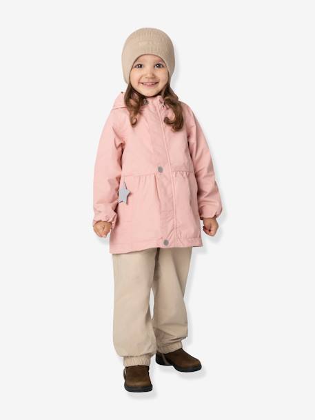 Veste mi-saison imperméable fille MATSILA bois de rose+jaune pastel 3 - vertbaudet enfant 