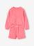 Ensemble sweat et short fleurs en éponge fille rose bonbon 3 - vertbaudet enfant 