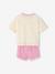 Ensemble T-shirt et short en éponge fille corail+lilas 10 - vertbaudet enfant 