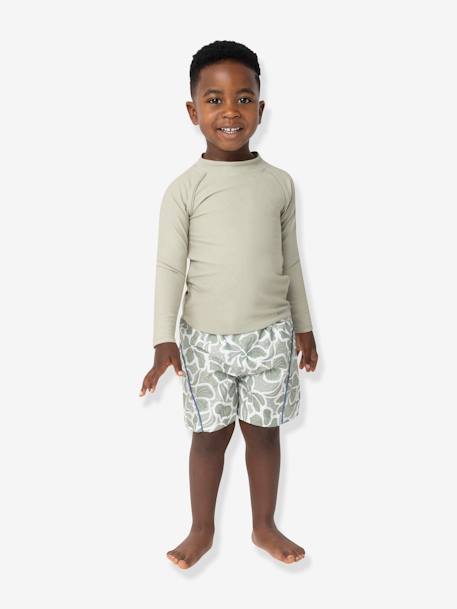 Shorts de bain imprimés pour garçons MATMAKI vert imprimé 2 - vertbaudet enfant 