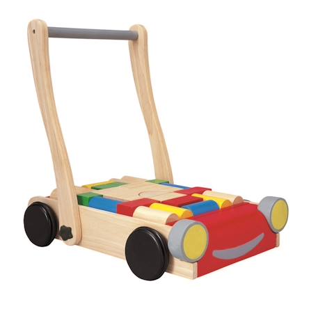 Chariot de marche avec cubes Beige 1 - vertbaudet enfant 
