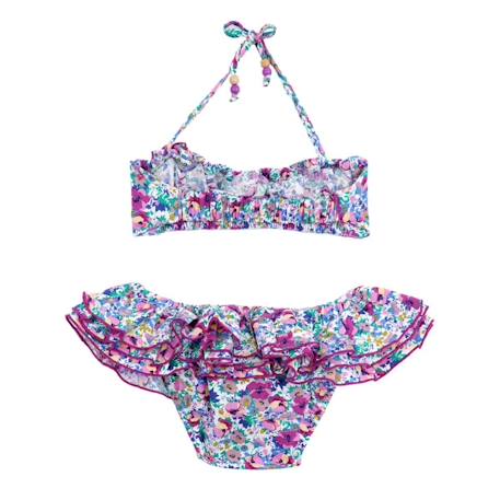 Maillot de bain  2 pièces liberty    swan Violet bleu 5 - vertbaudet enfant 