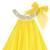 Robe cérémonie   col liberty   alizee Jaune lilas fleuri 2 - vertbaudet enfant 