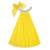 Robe cérémonie   col liberty   alizee Jaune lilas fleuri 4 - vertbaudet enfant 