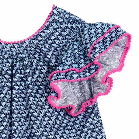Robe  été   ample  butterfly Bleu marine+Jaune bleu+Rose bleu pastel+Violette bleu 4 - vertbaudet enfant 