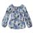 Blouse intersaison fleurie   liberty   col smocks  chimene Bleu lilas+Bleu roi+Marron beige+Orange+Rouge fleuri 3 - vertbaudet enfant 
