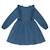Robe intersaison coton chambray  à volants   appoline Bleu bleu marine 4 - vertbaudet enfant 
