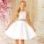 Robe cérémonie   liberty  qui tourne  hepburn Blanc rose 1 - vertbaudet enfant 