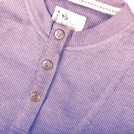T-shirt henley mauve   manches longues  augustin Lilas 2 - vertbaudet enfant 