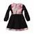 Robe fleurie   et velours   margot Marron rouge 5 - vertbaudet enfant 